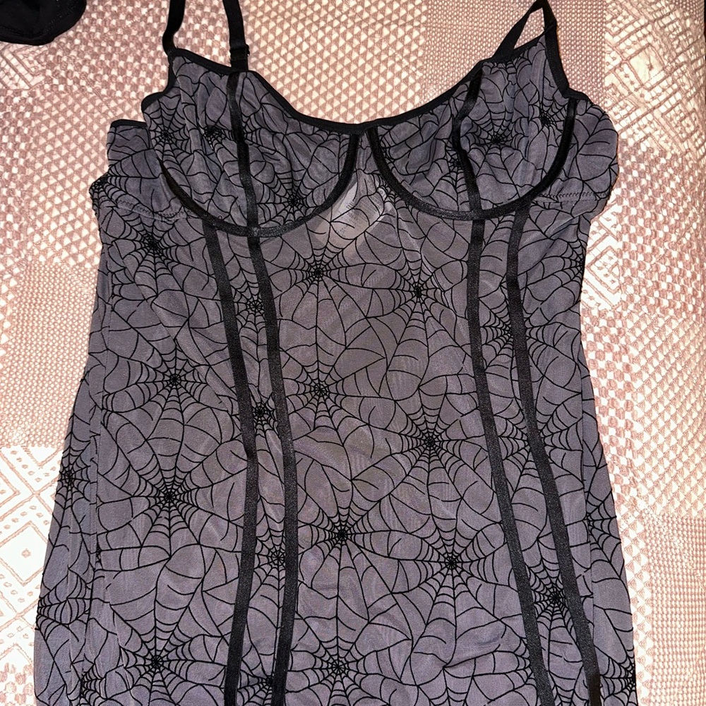 Torrid Gray Sleeveless Bustier Camisole